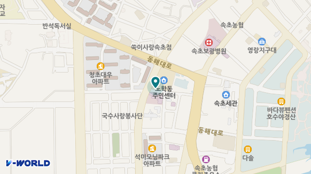 속초시효재가노인복지센터 위치 지도