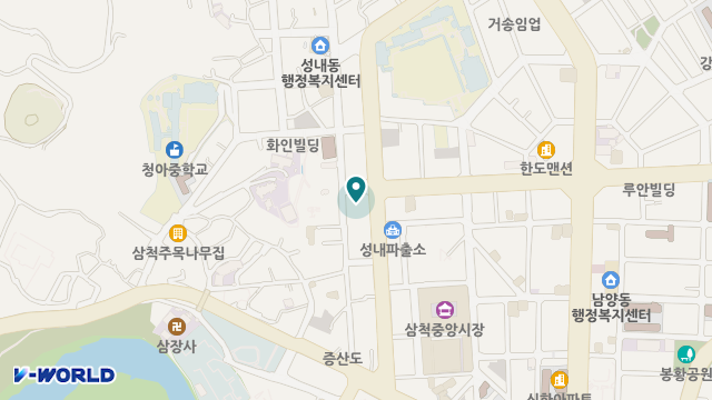 삼척재가복지센터 위치 지도