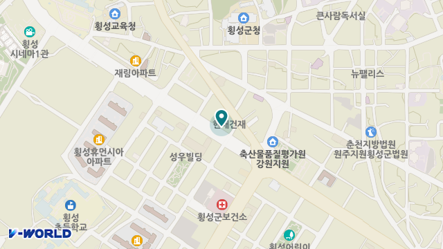 횡성통합재가센터 위치 지도