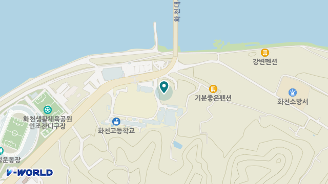 화천재가노인복지센터 위치 지도