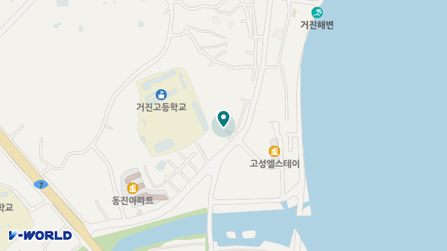 고성노인복지센터 위치 지도