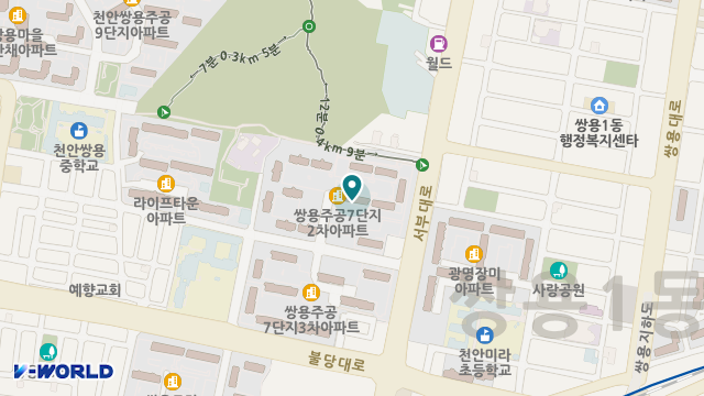 천안아산노인복지센터 위치 지도