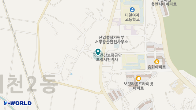 실버플러스보령복지센터 위치 지도