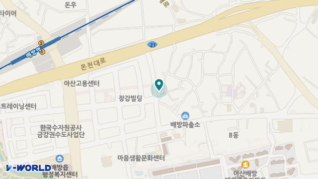 배방한가족 노인주간보호센터 위치 지도