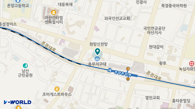 아산재활주간보호센터 위치 지도