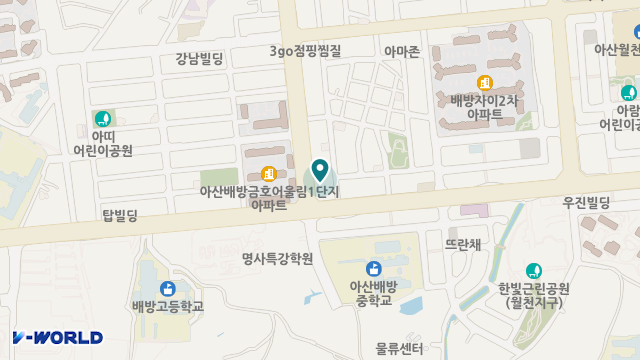배방우리재가방문요양센터 위치 지도