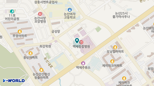 백제재가노인복지센터 위치 지도