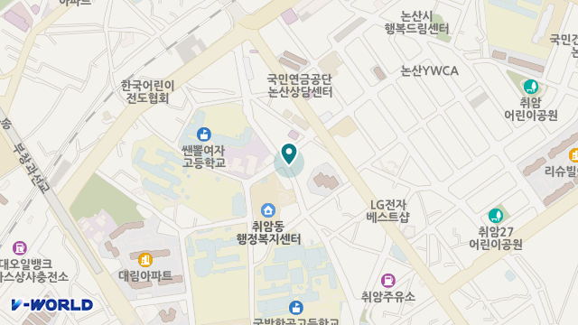 논산화담재가복지센터 위치 지도