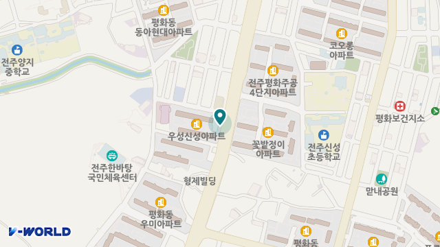 전주우성재가복지센터 위치 지도