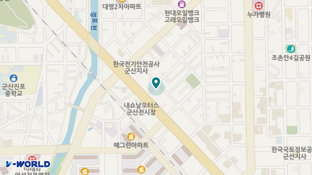 군산무지개재가노인복지센터 위치 지도