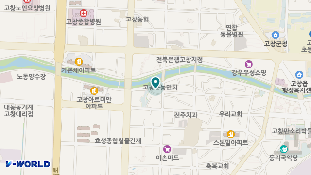 고창원광노인복지센터 위치 지도