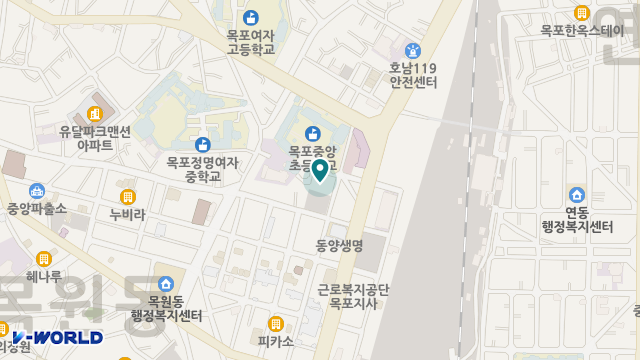 목포시노인복지관재가센터 위치 지도