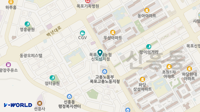 목포노인주간보호센터 위치 지도