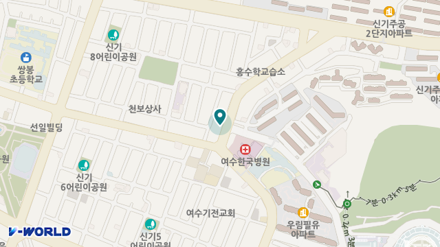 여수한국의료기 위치 지도