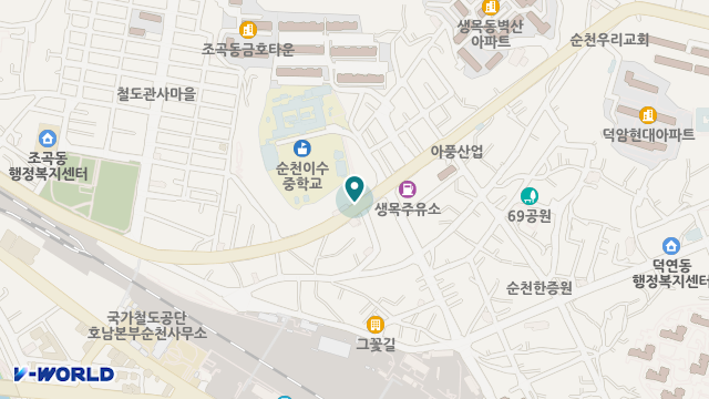 감나무협동조합재가복지센터순천점 위치 지도