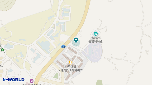 나주동신주야간보호센터 위치 지도