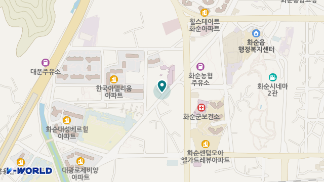 화순중앙노인복지센터 위치 지도