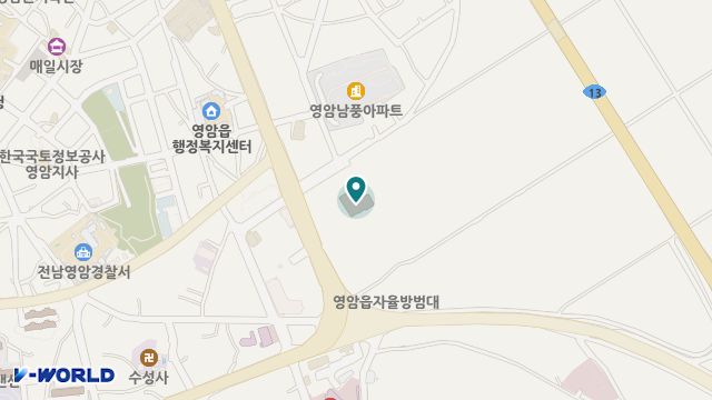 영암군 치매전담형 주간보호센터 위치 지도