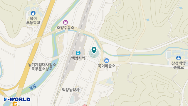 백암노인복지센터 위치 지도