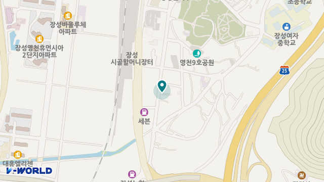 장성노인복지센터 위치 지도
