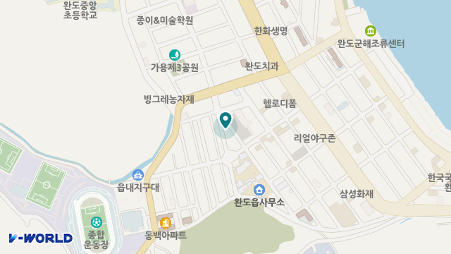 감나무협동조합재가복지센터 완도점 위치 지도