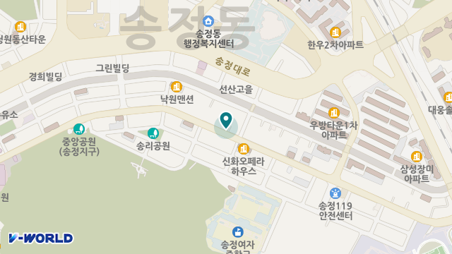 송정효마실재가복지센터 위치 지도