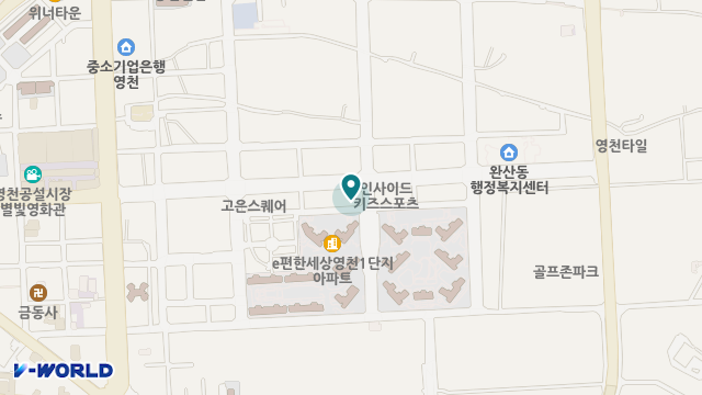 영천해맞이복지센터 위치 지도