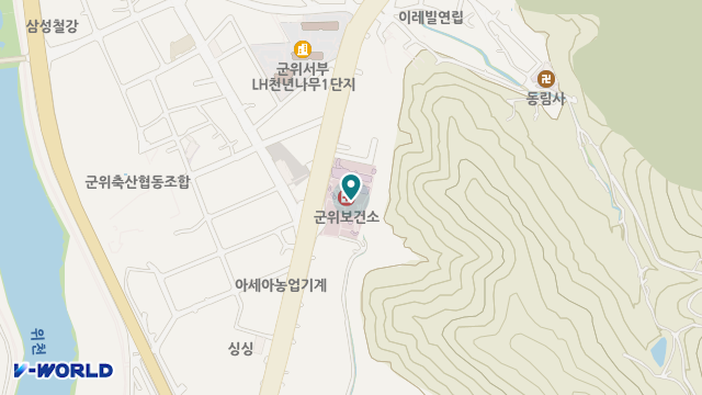 군위군재가노인지원센터 위치 지도