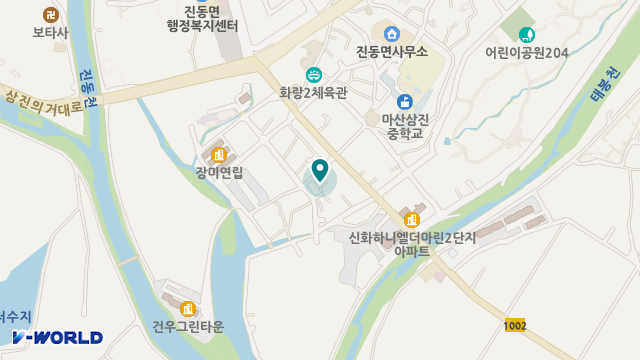 산해원재가복지센터 위치 지도