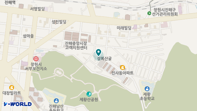 진해섬김재가복지센터 위치 지도