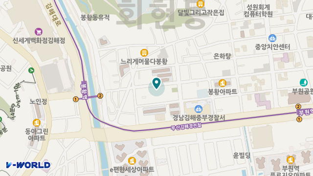 김해현대재가복지센터 위치 지도