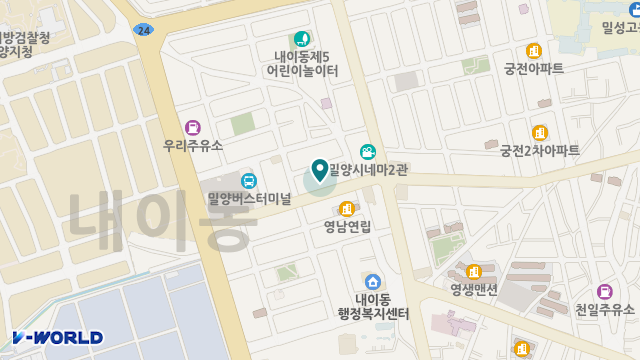 밀양복지용구 위치 지도