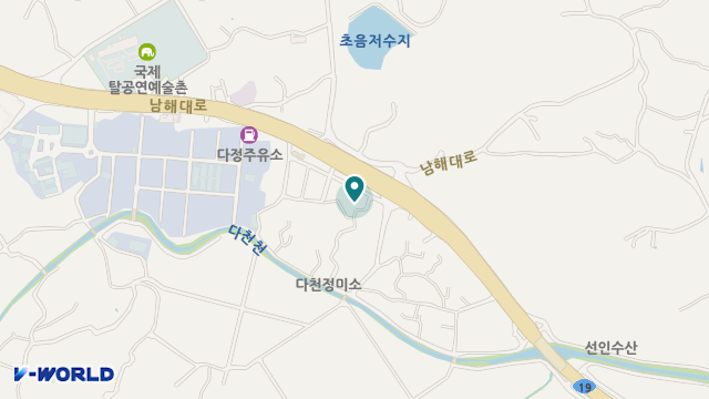 남해사랑복지센터 위치 지도