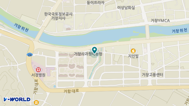 가가호호거창복지센터 위치 지도