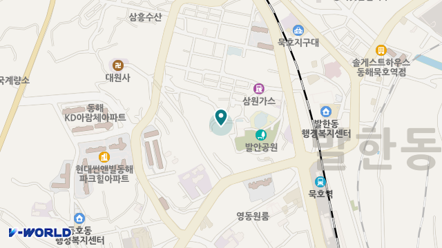 A+동해노인돌봄통합센터 위치 지도