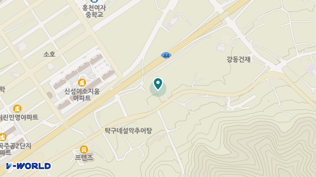 홍천사랑재가노인복지센터 위치 지도