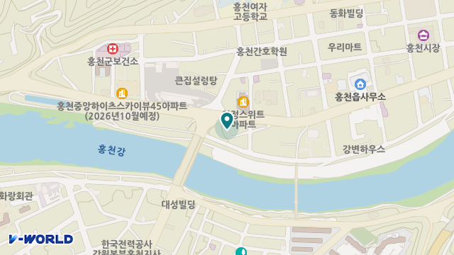 홍천데이케어재가복지센터 위치 지도