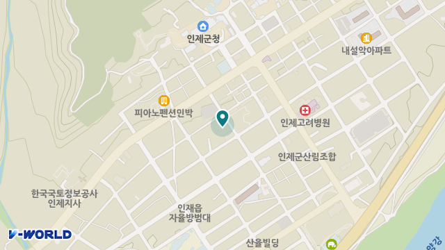 내린천노인복지센타 위치 지도