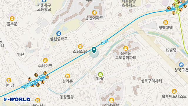 섬김노인복지센터 위치 지도