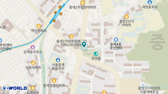 노원바른데이케어 위치 지도
