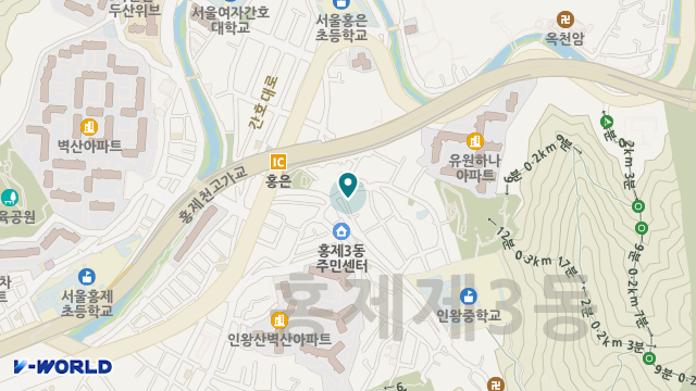 인왕재가복지센터 위치 지도