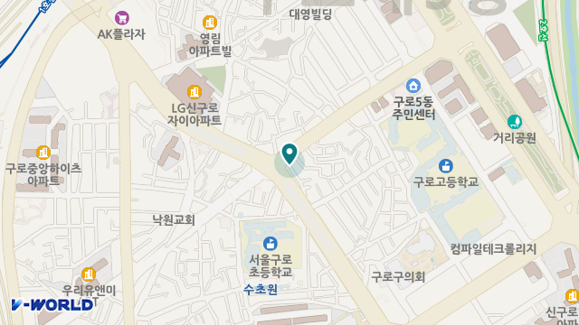 구로섬김노인복지센터 위치 지도
