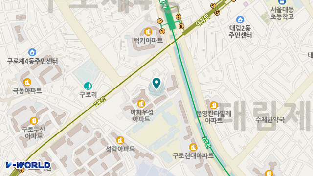 구로노인복지센터 위치 지도