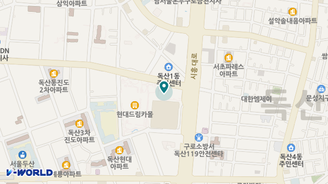서울시 금천구 재가노인복지기관 위치 지도