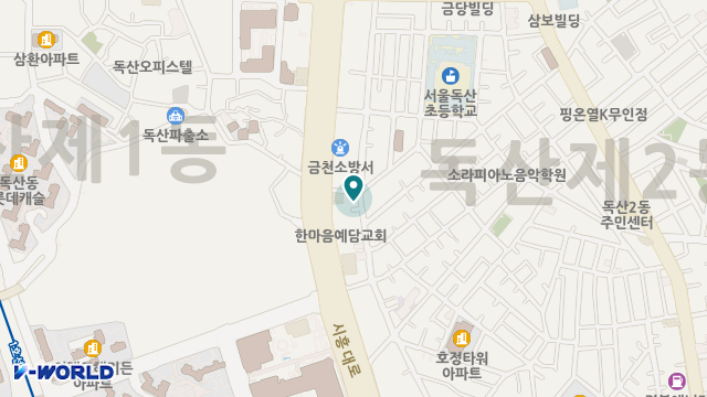 금천사랑재가복지센터 위치 지도