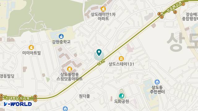 동작재가노인복지센터 위치 지도