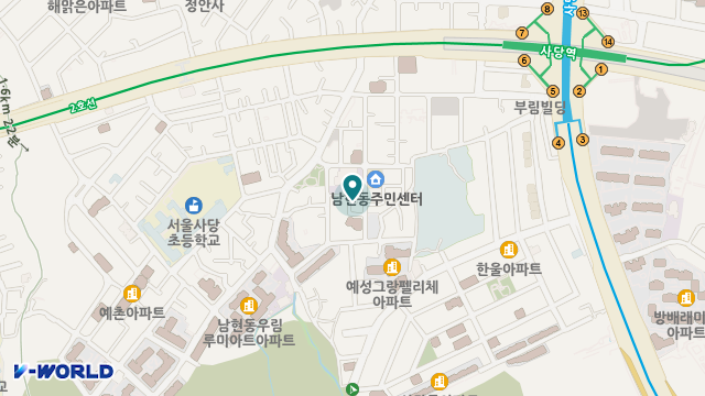남성노인복지센터 위치 지도