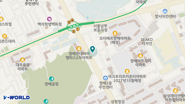 서초실버복지센터 위치 지도