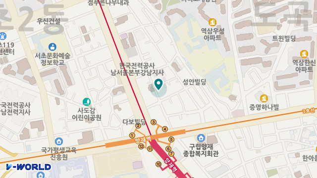한사랑강남재가노인복지센터 위치 지도