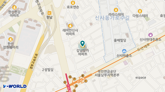 강남신사재가노인복지센터 위치 지도